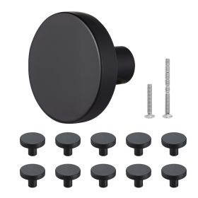 VEVOR Cabinet Knobs, 10 Pack, 1.26 Inch Black Zinc Alloy Drawer Pulls & Door Handles, Mushroom Kitchen Solid Knobs Dresser Handles