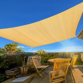 16'X16' Sand HDPE Sunshade Sail (Option: Defaulttitle)