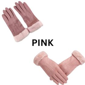 Suede Touch Gloves (Color: Pink)